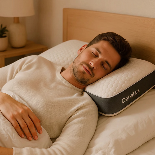 Almohada CerviLux™ – Alivio Cervical, Sueño Profundo y Descanso Reparador