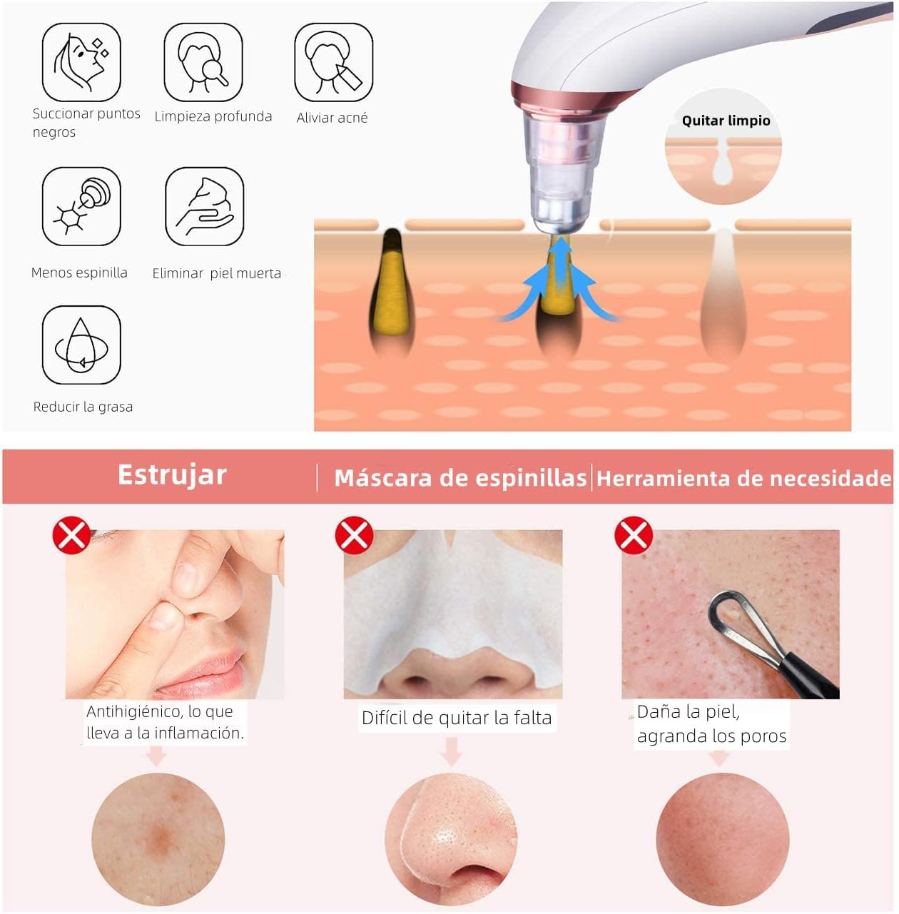 VivaSkin – Extractor de Impurezas Facial Profesional