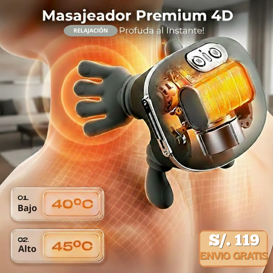 Masajeador Premium 4D Bio-Inspirado para Cuello Hombros y Espalda